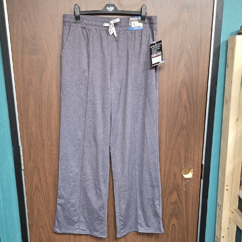 Kirkland Signature Size L Heathered Purple Lightweight Pintuck Lounge Pant